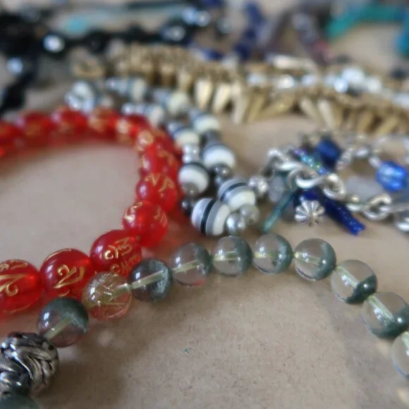 22 Pc Boho Beaded Bracelet Bundle Lot Gemstone Crystal Stack Boho Hippie Craft - Picture 11 of 13